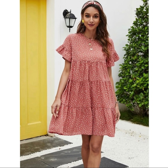 ✨LAST ONE✨Polka Dot Ruffle Hem Dress - Picture 4 of 7